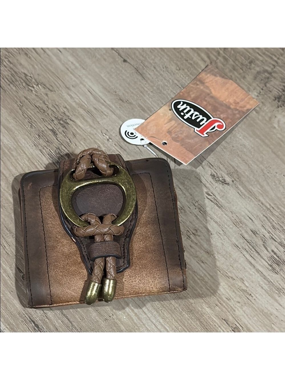 Justin Women's Wallet Antique Brass